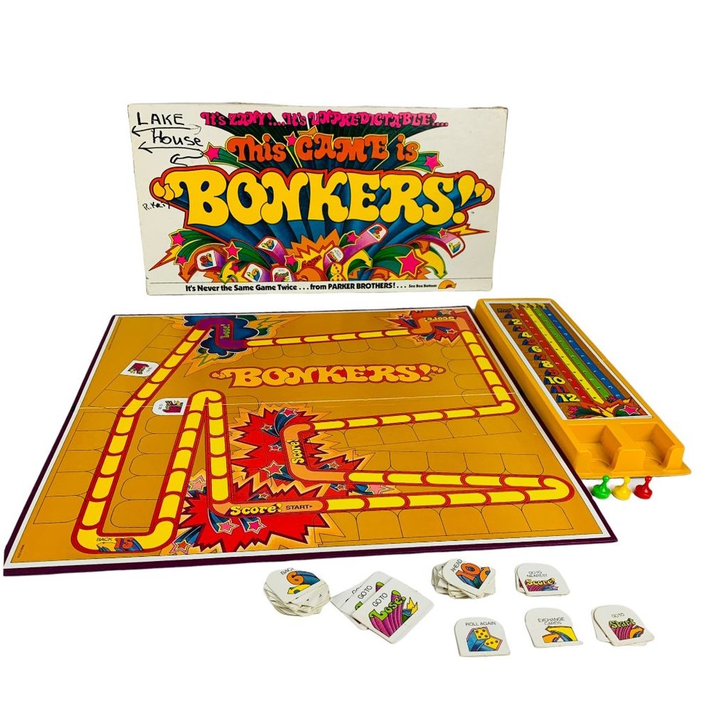 Vintage 1970s Bonkers Board Game Incomplete